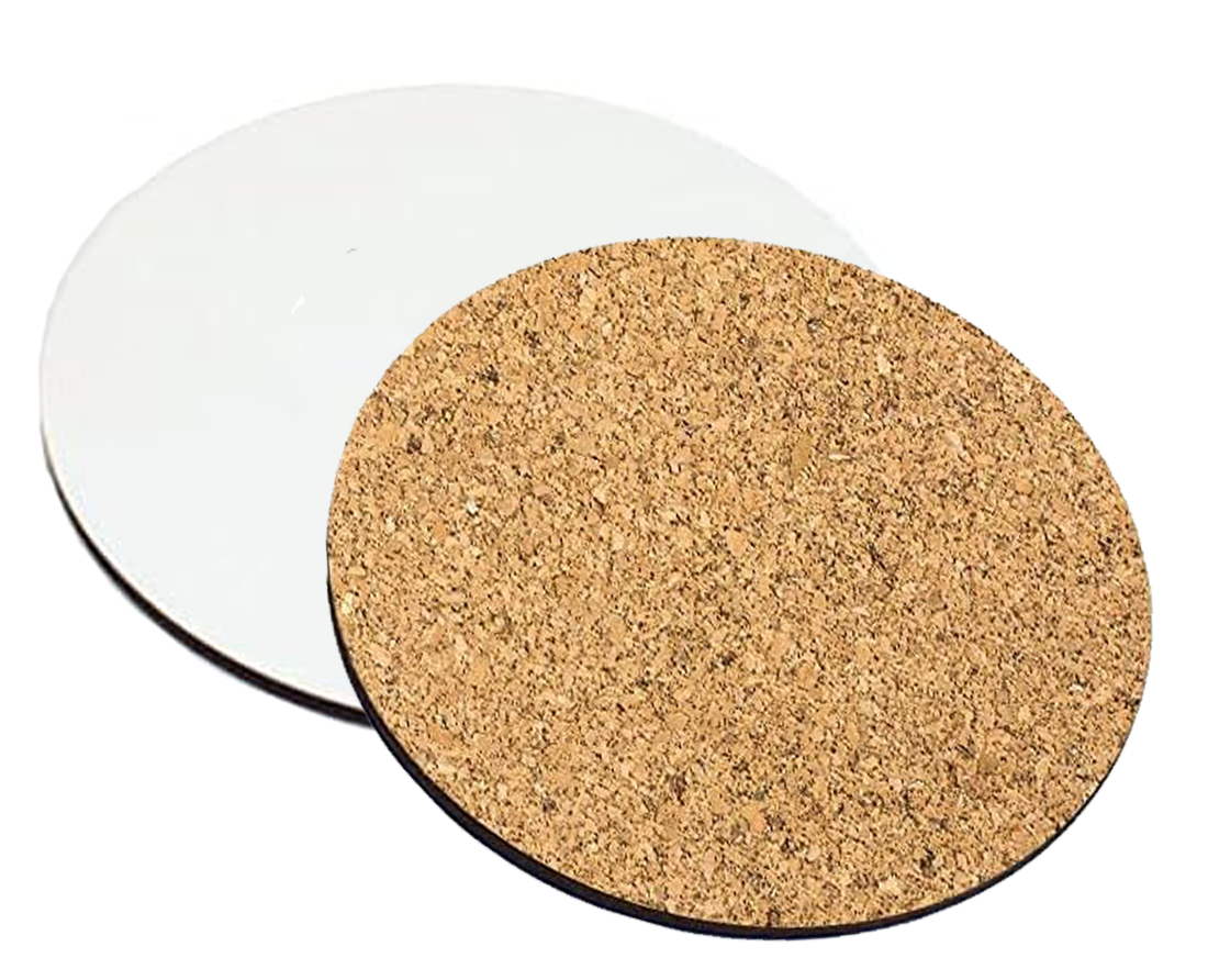 Custom Printed Round Coasters | MDF with Cork Backing