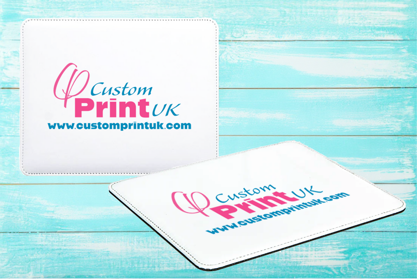 Custom Printed Mouse Mat - Add Your Logo | Faux Leather