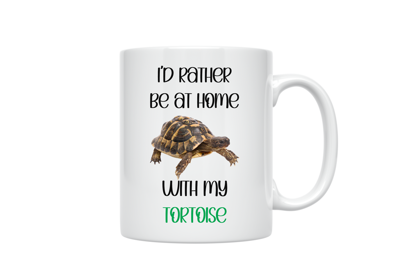 Rather be at home with Tortoise Sarcastic Funny Novelty ceramic 10oz coffee mug