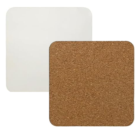 Custom Printed Photo Coasters - Square | MDF with Cork Backing